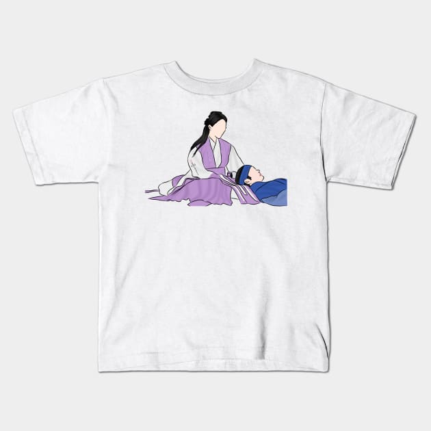 Moon In The Day Korean Drama Kids T-Shirt by ArtRaft Pro